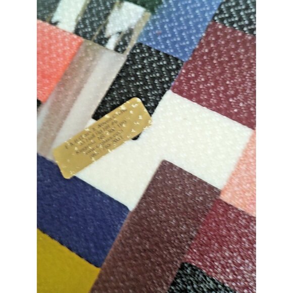 Rare Large Fused & Woven Mosaic Glass Plater 12.5" x 12.5" E&R Glass Labelled - Picture 12 of 16